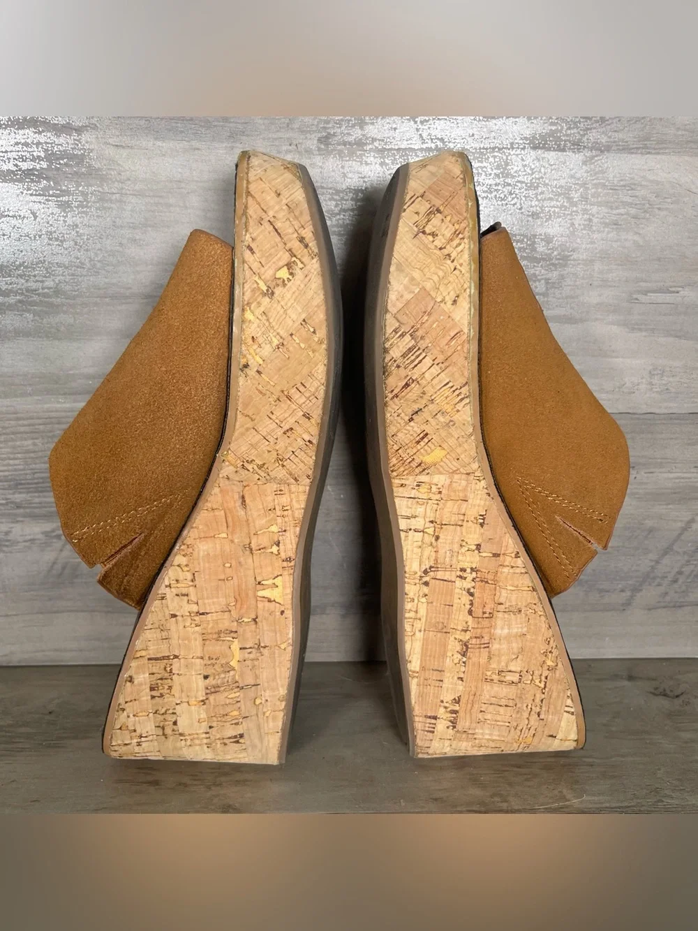 Sam Edelman Ranger LOT OF 2 Pairs Womens 7 Suede Cork Platform Wedge Sandals 90s